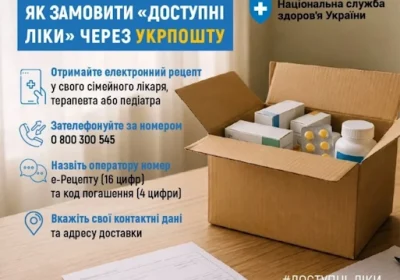 Як замовити «Доступні ліки» через сервіс «Укрпошта.Аптека»